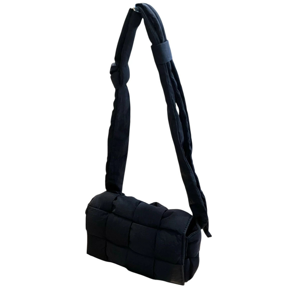 Bottega Veneta Padded Tech Cassette Shoulder Bag Navy Blue
